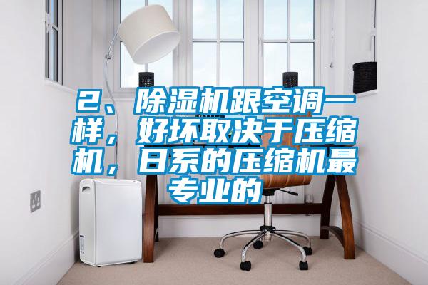 2、除濕機(jī)跟空調(diào)一樣，好壞取決于壓縮機(jī)，日系的壓縮機(jī)最專業(yè)的