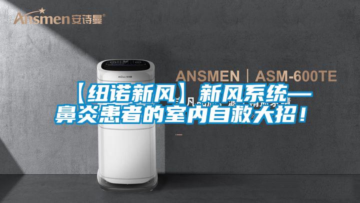 【紐諾新風】新風系統—鼻炎患者的室內自救大招！