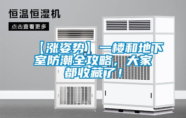 【漲姿勢】一樓和地下室防潮全攻略，大家都收藏了！