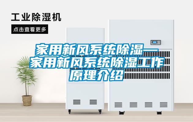 家用新風(fēng)系統(tǒng)除濕—家用新風(fēng)系統(tǒng)除濕工作原理介紹