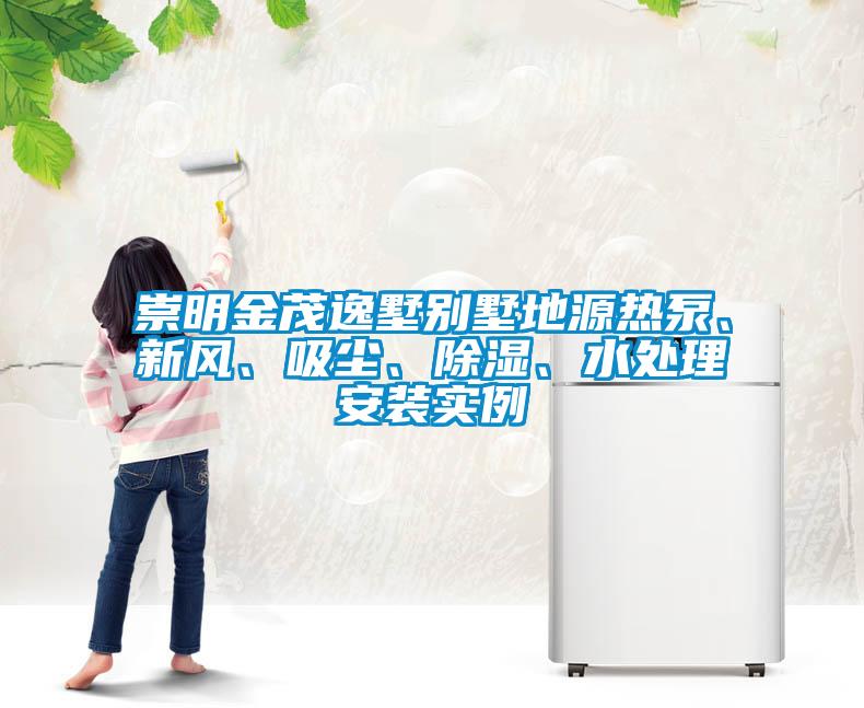 崇明金茂逸墅別墅地源熱泵、新風、吸塵、除濕、水處理安裝實例
