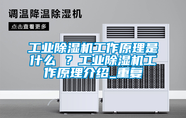 工業除濕機工作原理是什么 ？工業除濕機工作原理介紹_重復