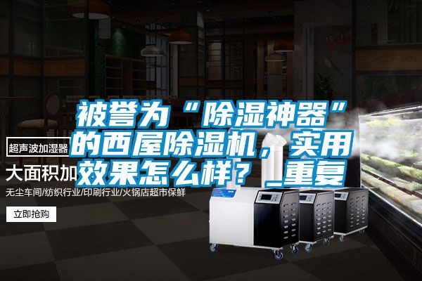被譽為“除濕神器”的西屋除濕機，實用效果怎么樣？_重復(fù)