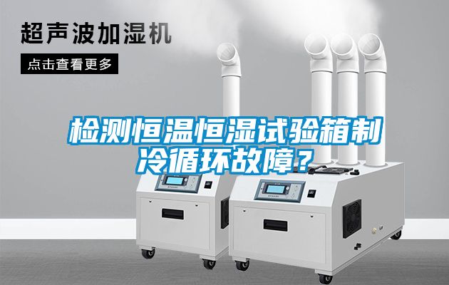 檢測恒溫恒濕試驗箱制冷循環故障？