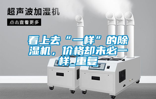 看上去“一樣”的除濕機，價格卻未必一樣_重復