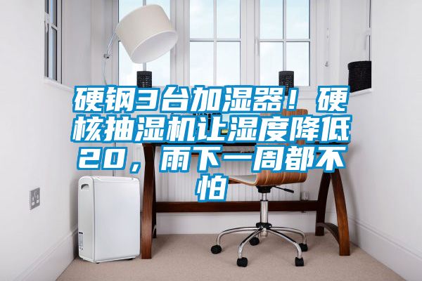 硬鋼3臺加濕器！硬核抽濕機(jī)讓濕度降低20，雨下一周都不怕