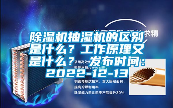 除濕機(jī)抽濕機(jī)的區(qū)別是什么？工作原理又是什么？ 發(fā)布時(shí)間：2022-12-13