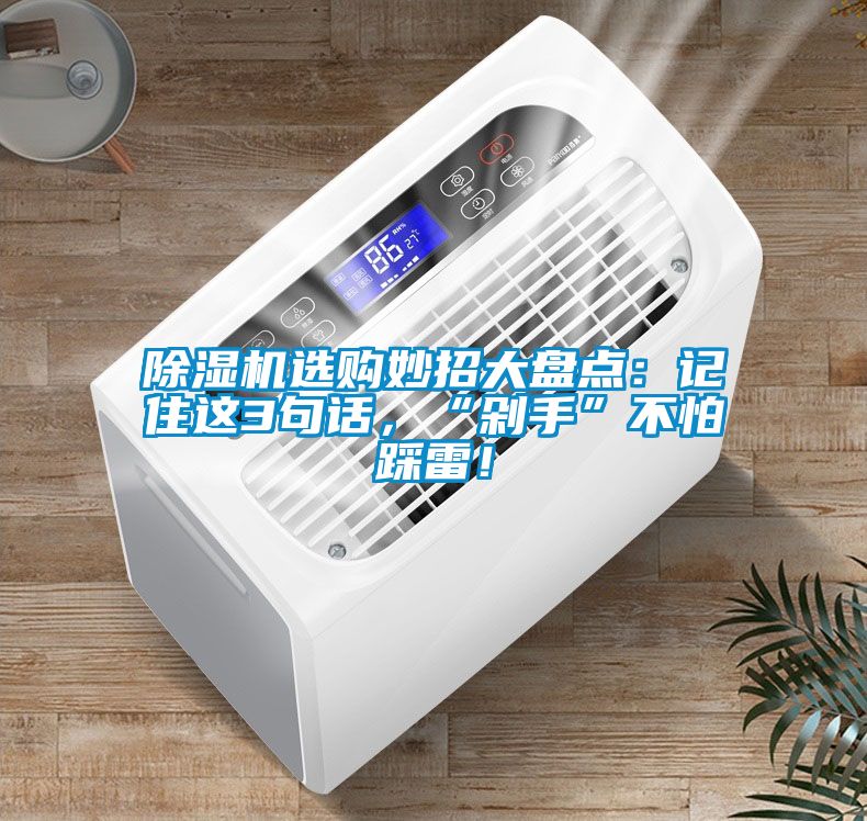 除濕機(jī)選購妙招大盤點(diǎn)：記住這3句話，“剁手”不怕踩雷！