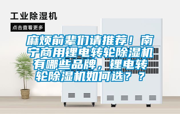 麻煩前輩們請推薦！南寧商用鋰電轉(zhuǎn)輪除濕機(jī)有哪些品牌，鋰電轉(zhuǎn)輪除濕機(jī)如何選？？