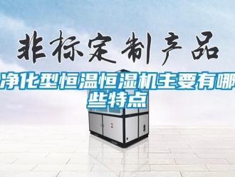 行業(yè)新聞凈化型恒溫恒濕機(jī)主要有哪些特點(diǎn)