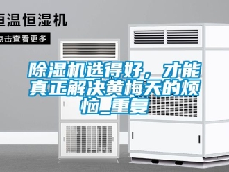行業(yè)新聞除濕機選得好，才能真正解決黃梅天的煩惱_重復