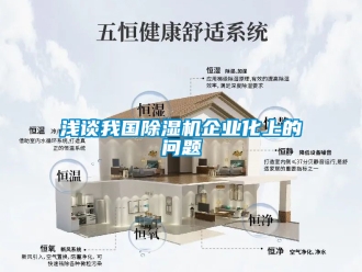 行業新聞淺談我國除濕機企業化上的問題