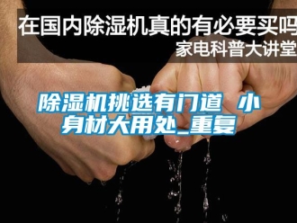 行業新聞除濕機挑選有門道 小身材大用處_重復