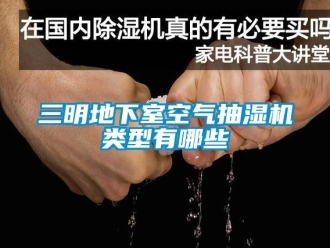 企業新聞三明地下室空氣抽濕機類型有哪些