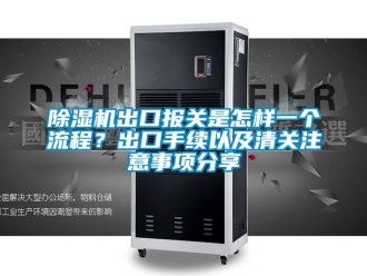 企業(yè)新聞除濕機出口報關是怎樣一個流程？出口手續(xù)以及清關注意事項分享