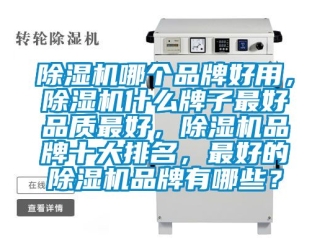 企業新聞除濕機哪個品牌好用，除濕機什么牌子最好品質最好，除濕機品牌十大排名，最好的除濕機品牌有哪些？