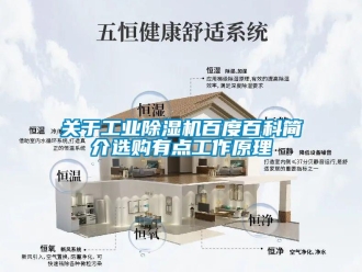 企業新聞關于工業除濕機百度百科簡介選購有點工作原理