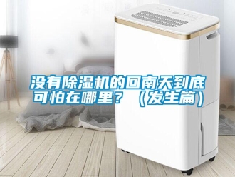 行業新聞沒有除濕機的回南天到底可怕在哪里？（發生篇）