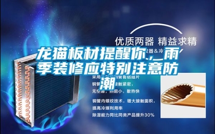 龍貓板材提醒你，雨季裝修應特別注意防潮