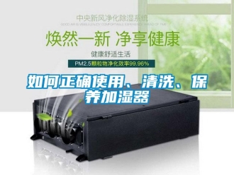 常見問題如何正確使用、清洗、保養加濕器
