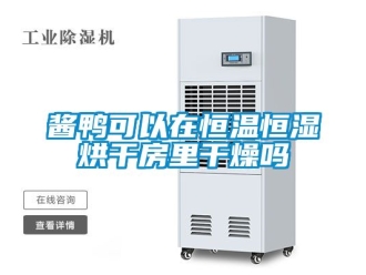 知識(shí)百科醬鴨可以在恒溫恒濕烘干房里干燥嗎