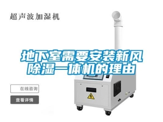 企業新聞地下室需要安裝新風除濕一體機的理由