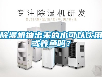 企業新聞除濕機抽出來的水可以飲用或養魚嗎？