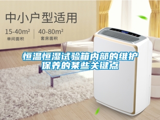 知識百科恒溫恒濕試驗箱內部的維護保養的某些關鍵點