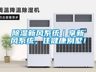 行業(yè)新聞除濕新風系統(tǒng)｜享新風系統(tǒng)，住健康別墅！