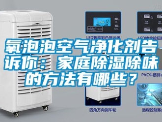 企業(yè)新聞氧泡泡空氣凈化劑告訴你：家庭除濕除味的方法有哪些？