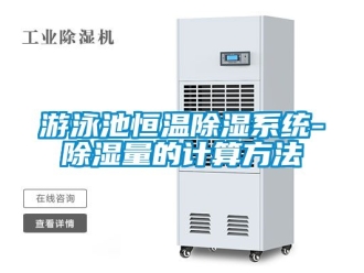 知識百科游泳池恒溫除濕系統(tǒng)-除濕量的計算方法