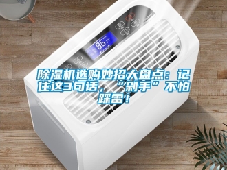 行業(yè)新聞除濕機選購妙招大盤點：記住這3句話，“剁手”不怕踩雷！