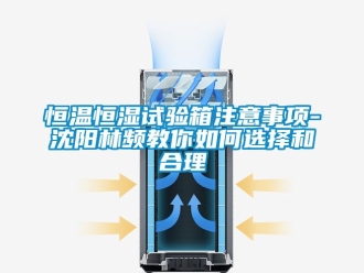 知識百科恒溫恒濕試驗箱注意事項-沈陽林頻教你如何選擇和合理