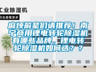 常見問題麻煩前輩們請推薦！南寧商用鋰電轉輪除濕機有哪些品牌，鋰電轉輪除濕機如何選？？