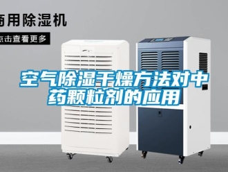 行業新聞空氣除濕干燥方法對中藥顆粒劑的應用