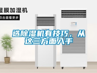 知識百科選除濕機有技巧，從這三方面入手