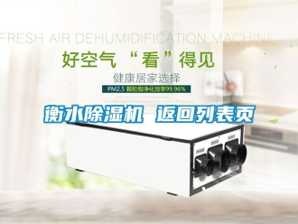 行業(yè)新聞衡水除濕機 返回列表頁