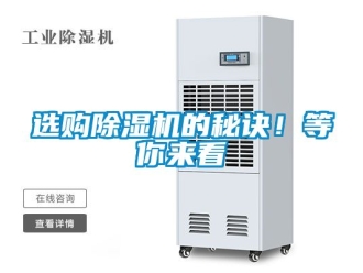 行業(yè)新聞選購除濕機的秘訣！等你來看