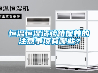 知識百科恒溫恒濕試驗箱保養的注意事項有哪些？