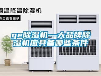 企業(yè)新聞ge除濕機—大品牌除濕機應(yīng)具備哪些條件
