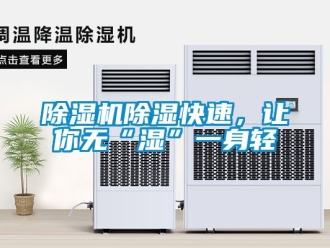 企業(yè)新聞除濕機除濕快速，讓你無“濕”一身輕